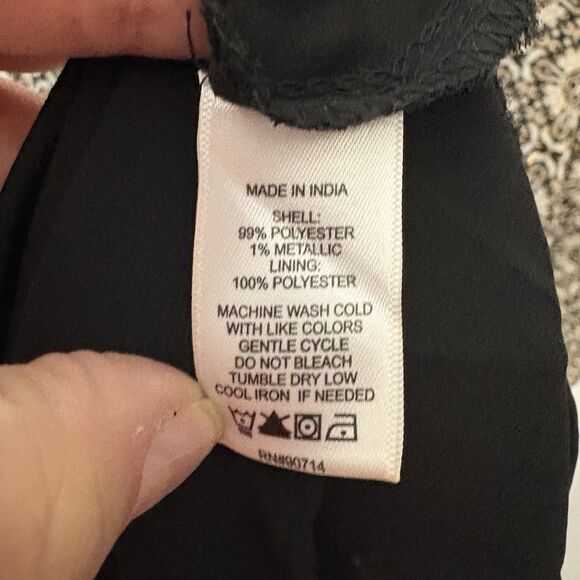 1State Paisley Printed V Neck Ruched Metallic Thread Boho Midi Dress Modest Sz S - Picture 7 of 8